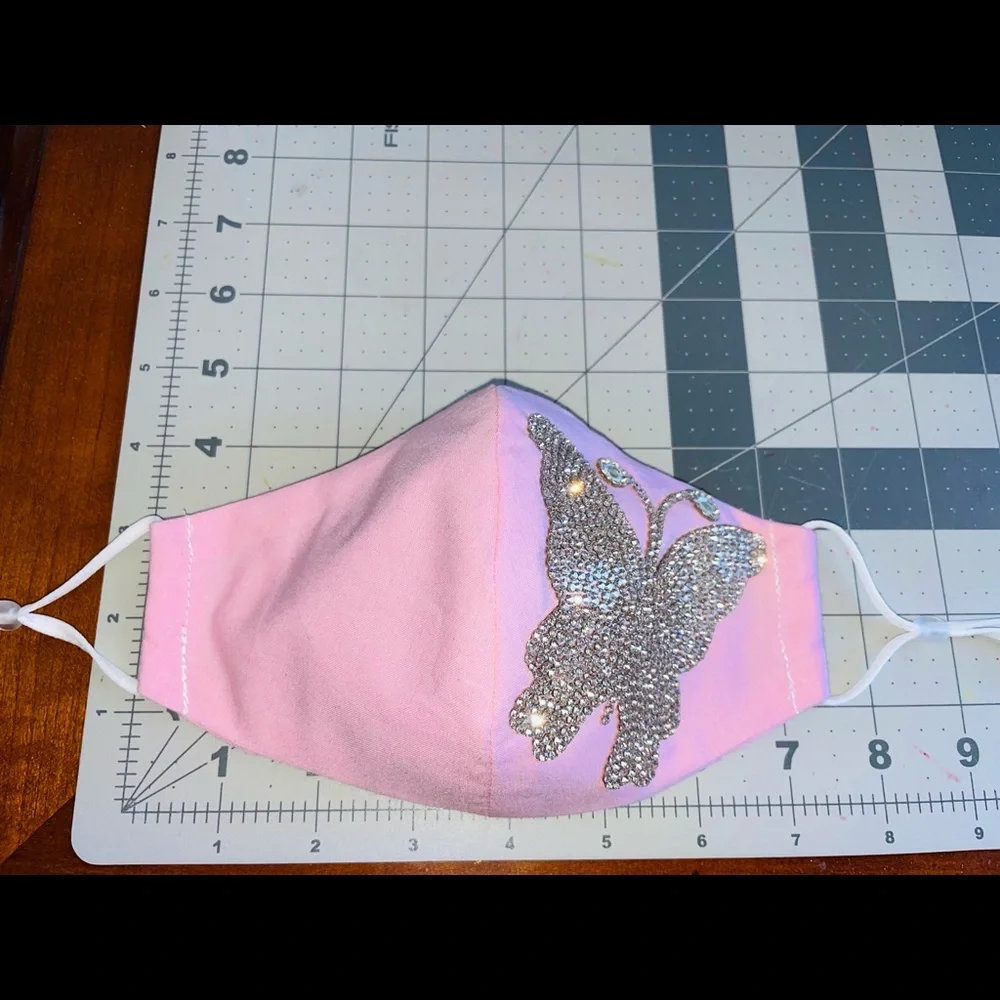 Swarovski butterfly face mask glam